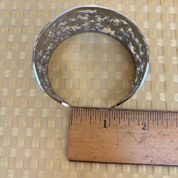 Silver Filigree Cuff Bracelet - Picture 3 of 9